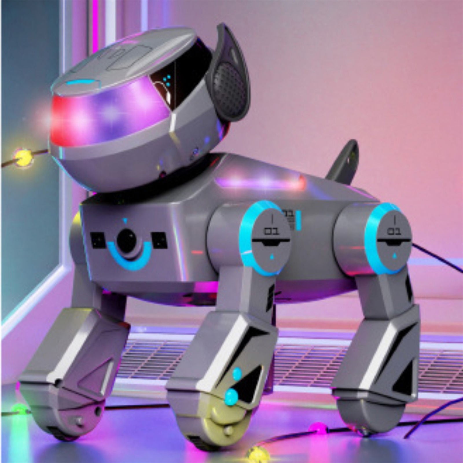 BJBSJSZ Robot Dog Toys for Kids – Smart Interactive Robot Puppy with Bluetooth,Touch Sensor, Dance Tricks, LED Eyes, Gift for Kids Boys and Girls