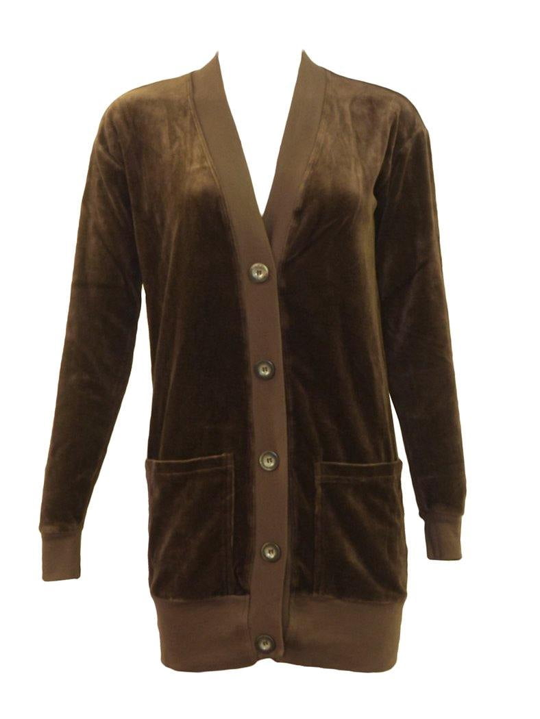 Hard Tail Velour Long Cardigan V-183 