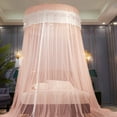 Konghyp Bed Canopy,Girls Canopy Bed Curtains,Round Lace Dome,Elegant