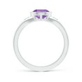 thumbnail image 2 of ANGARA Natural Bezel-Set Pear-Shaped 1.6 ct Amethyst Ring with Diamonds in 14K White Gold for Women (Size-10x7mm) | February Birthstone, Anniversary, Jewelry Gift for Women | Natural Amethyst Ring, 2 of 10