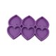 thumbnail image 1 of Kearding Molde de silicona con forma de corazón para Fondant, repuesto portátil, molde Flexible de 6 rejillas para cocina, herramienta Herramientas y accesorios para hornear Púrpura, 1 of 6