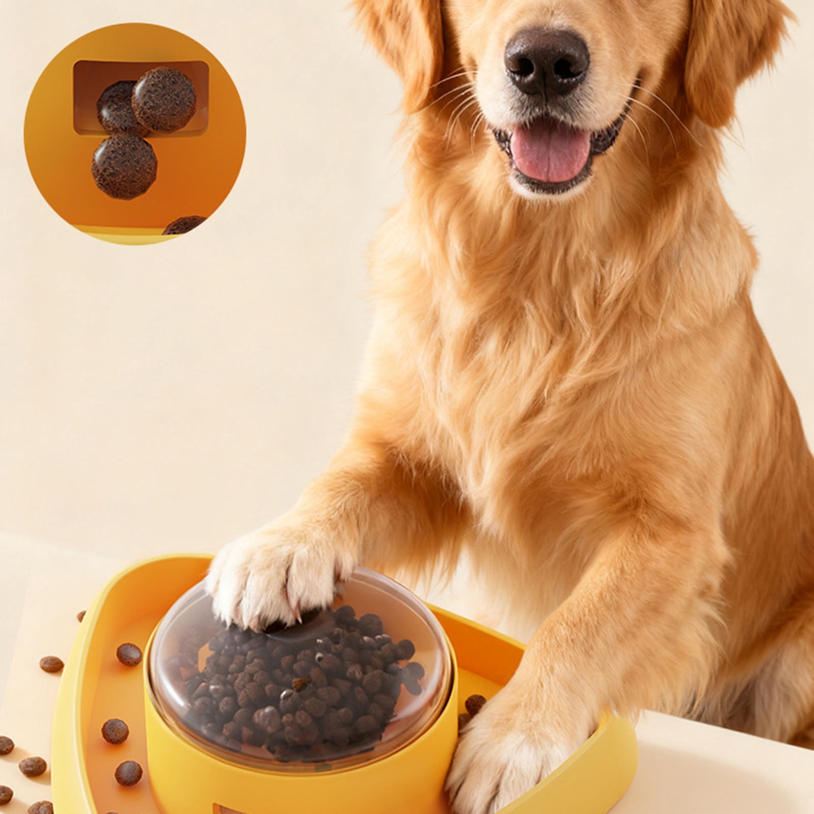 360° Rotating Puzzle Feeder for Cats and Dogs - Interactive Treat Dispenser Toy for Indoor Play, Slow Eating & Mental Stimulation