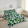 thumbnail image 2 of Animal Print Bedding Set Twin Cheetah Print Comforter Set, Leopard Duvet Insert Africa Safari Wildlife Quilt Comforter, Black White Green Teal Bedding Comforters & Sets for All Seasons Soft, 2 of 6