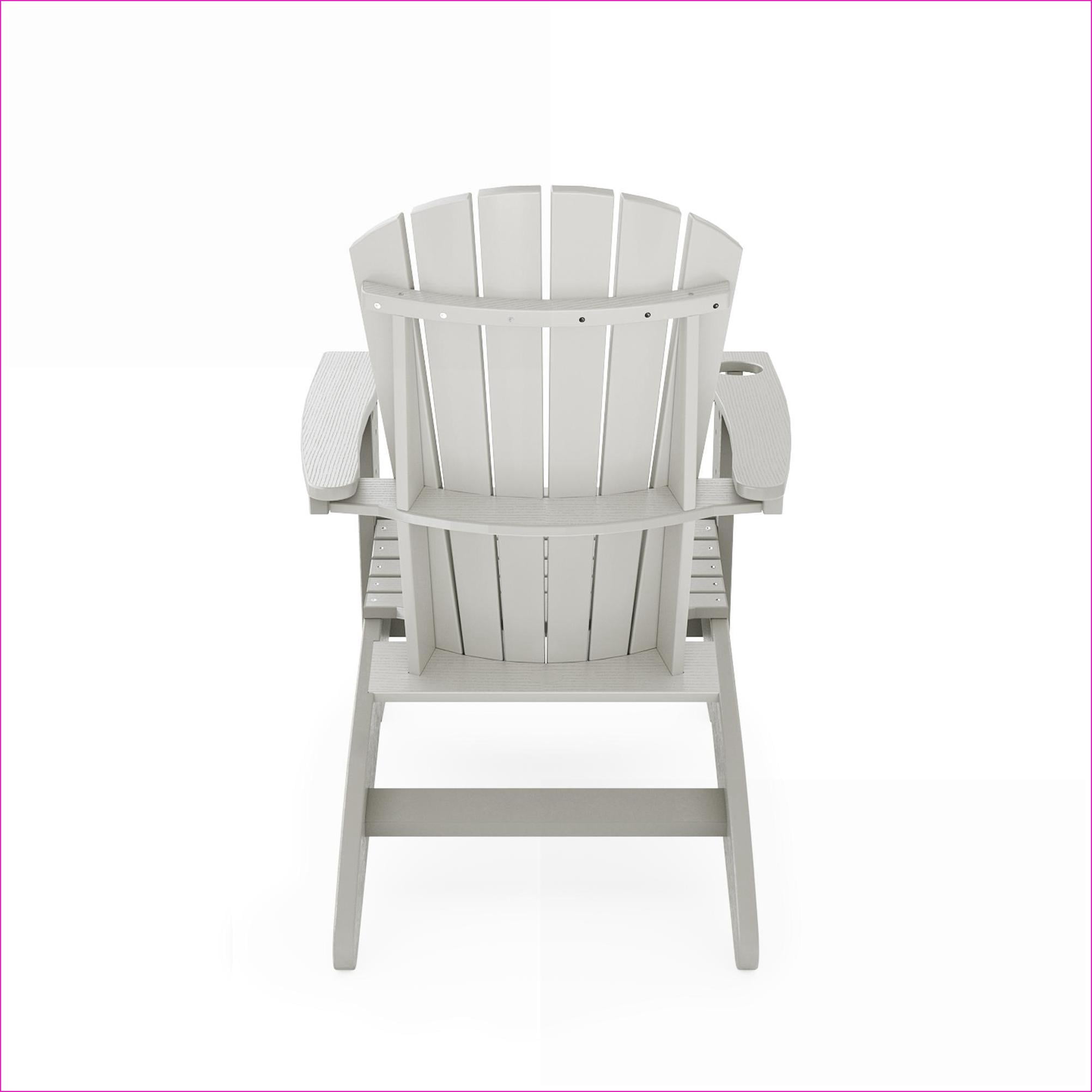 Outdoor Adirondack Chair | Traditional Style | For Patio Poolside Garden Relaxation | Dark Gray | HDPE