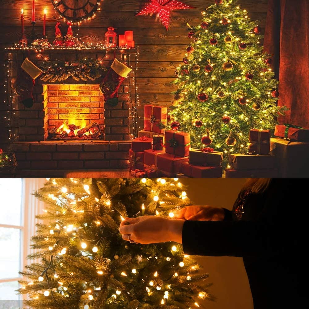 Buy YEOLEH 49.2ft Outdoor String Lights Battery Operated,130LED Patio