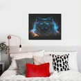 thumbnail image 4 of Naloa Cool Blue Light Wolf Print Canvas Bathroom Wall Art,Bathroom Wall Art Decoration, Canvas Poster Prints,Decorative Paintings for Living Room, Bathroom, Kids Room, 4 of 6