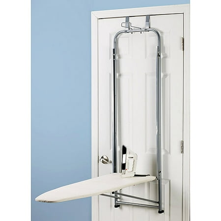 Household Essentials Silver Over the Door Ironing Board, Natural Cover