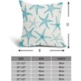thumbnail image 4 of Aqua Starfish Pillow Covers 18X18 Inch Set of 2 Beach Ocean Coastal Decorative Square Pillow Cases Summer Nautical Cotton Linen Cushion Case Home Decor for Sofa Couch Bedroom Outdoor, 4 of 6