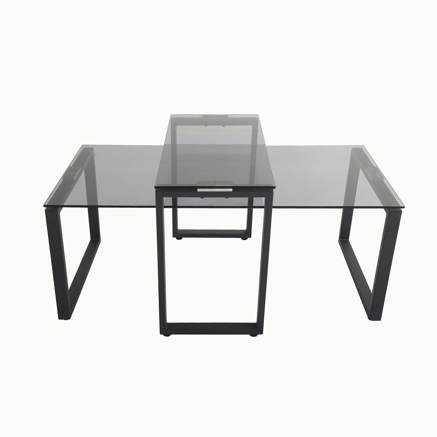 Resenkos Glass Living Room Center Coffee Table, 2 Piece Set Nesting Table for Home Office Resenkos Glass Living Room Center Coffee Table, 2 Piece Set Nesting Table for Home Office