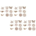 thumbnail image 4 of 200Pcs Wooden Pieces Creative Flower Bird Natural Wood Plate for DIY Crafts Mixed Type, 4 of 5