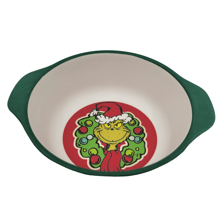 Dr. Seuss Grinch Bamboo Dinnerware Set Plate Bowl Cup