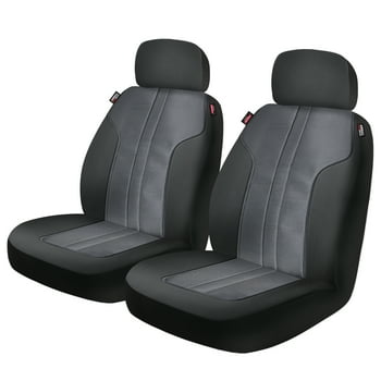 Genuine Dickies 2 Piece Zermatt Car Seat Covers Black Gray, 40317WDI