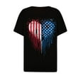 thumbnail image 5 of womens t shirts Women's Casual Independence Day Printed Short Sleeve V-Neck Top graphic tees for women, 5 of 5