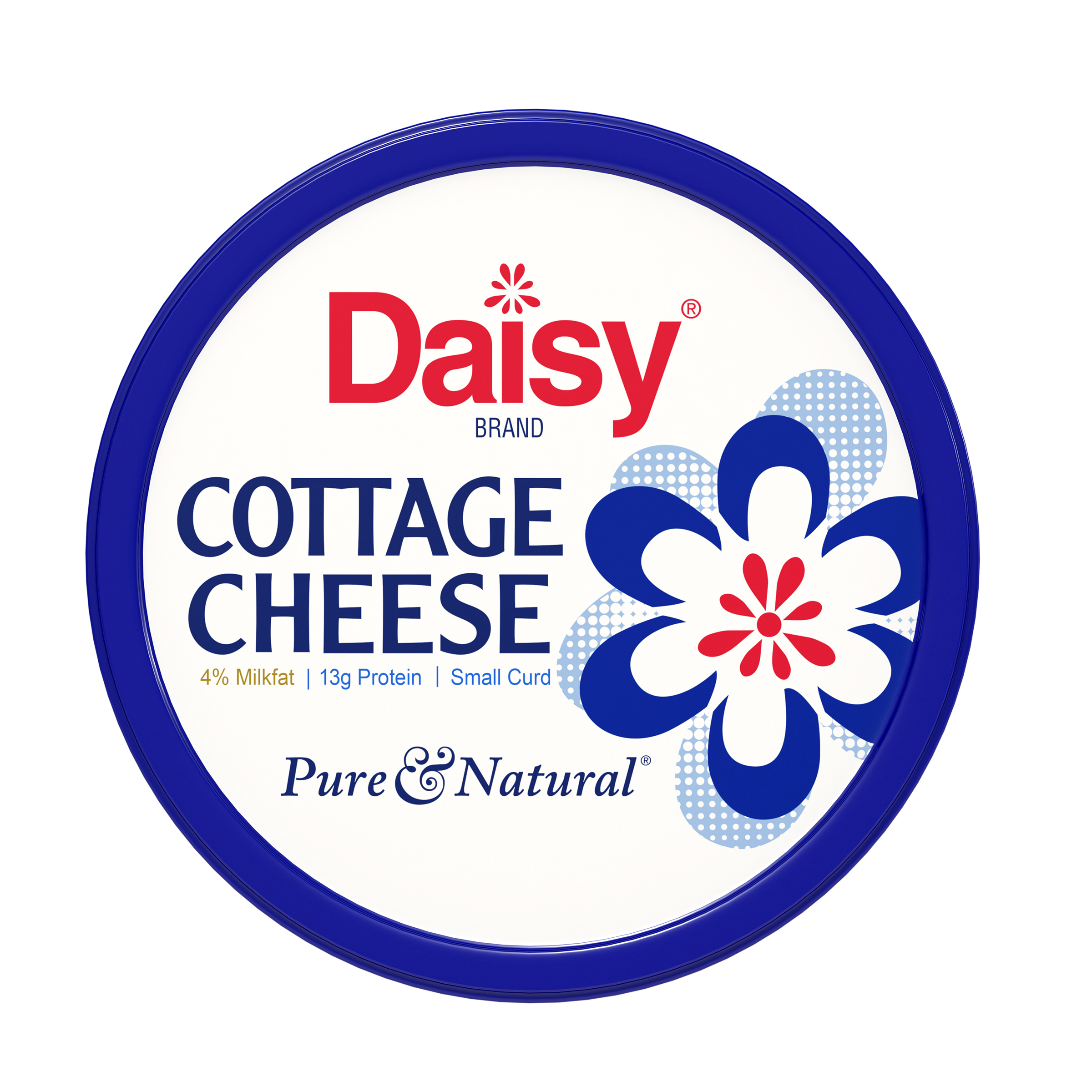 Daisy Pure and Natural Cottage Cheese, 4% Milkfat, 24 oz (1.5 lb) Tub (Refrigerated) - 13g of Protein per serving - image 4 of 10