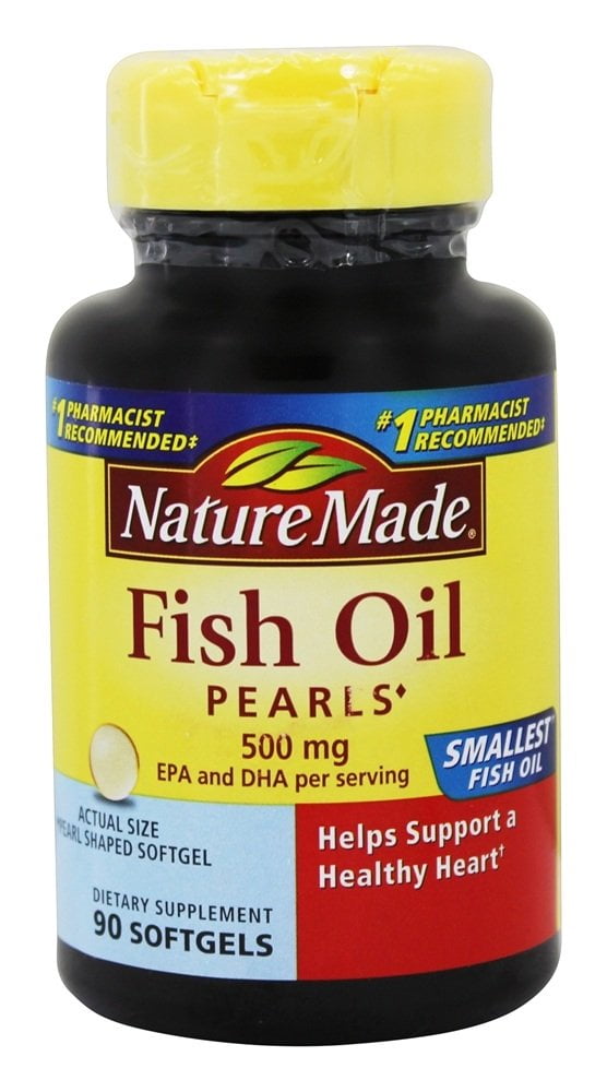 Nature Made Fish Oil Pearls 500 mg. 90 Liquid Softgels