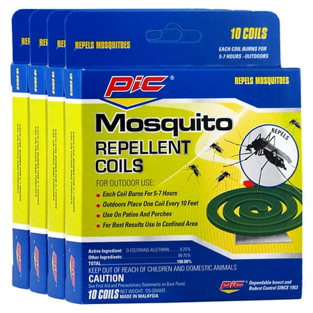 PIC Mosquito Repellent Coils 10 Each (Pack of 4)