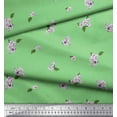 thumbnail image 2 of Soimoi Georgette Viscose Fabric Leaves & Azalia Floral Printed Craft Fabric by The Yard 42 Inch Wide, 2 of 3