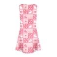 thumbnail image 6 of Minjewel Women's Casual Easter Dress, Loose Fit V-Neck Sleeveless Floral Print Sundress with Pockets, Summer Church Dress, Spring Event, Outdoor Party Wear,Pink M, 6 of 6