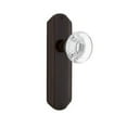 thumbnail image 5 of Nostalgic Warehouse Decrcc_Prv_234_Nk Round Clear Crystal Privacy Door Knob Set - Nickel, 5 of 6