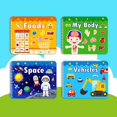 thumbnail image 1 of Busy Book Sticker Baby Toys Kid Montessori Baby Educational Toy Friut Animal Human Body Matching Game Sensory Busy Board heqiyong LED, 1 of 2