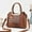 brown, variant on Chic small ladies' handbags - 2025 autumn and winter fashion shoulder bags and crossbody bags, solid color, synthetic leather, zipper closure, casual style, multi-functional handbags