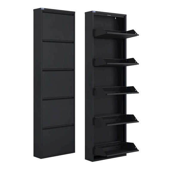 CEHA USA Antibacterial 5 Tier metal shoe cabinet without holes