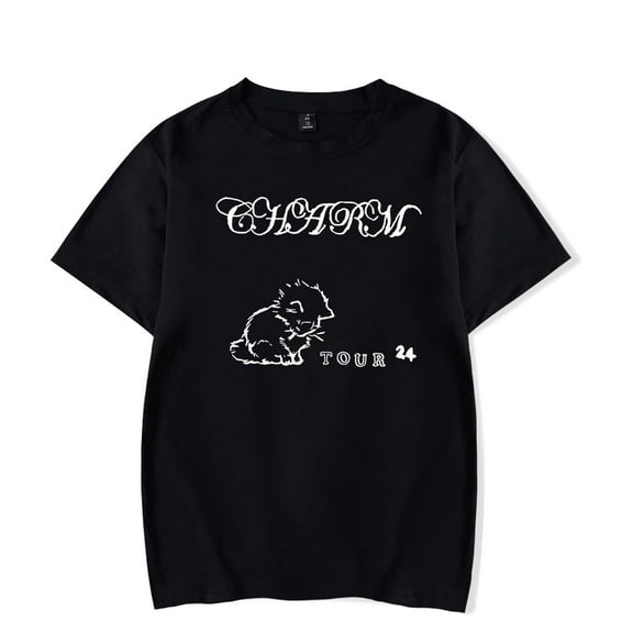 Clairo Merch Charm Cat Tour T-shirt Fashion t shirt Men Women Short Sleeve Tee Crewneck Top