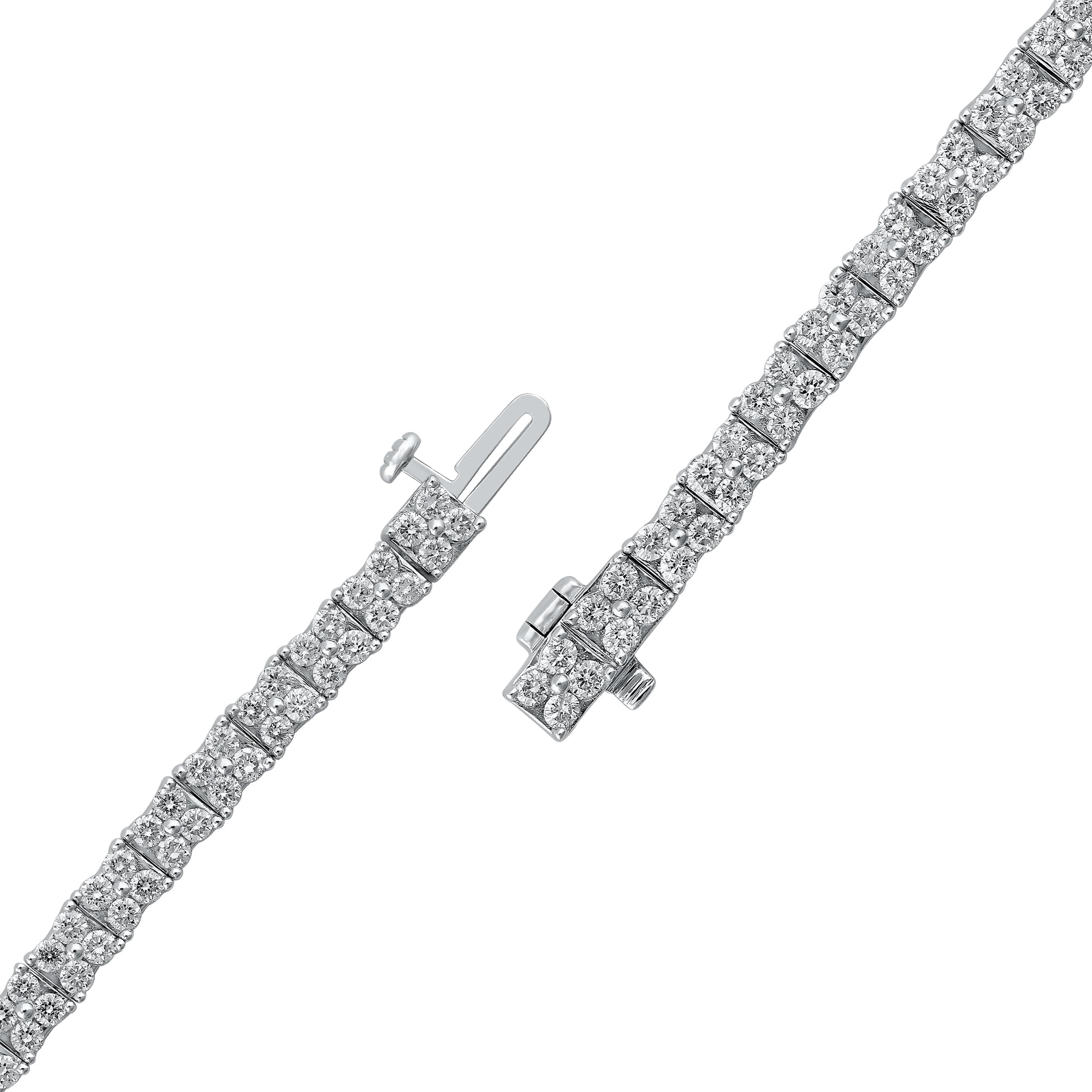 Brilliance Fine Jewelry 4-1/4 Carat Lab Grown Diamond Women Tennis Bracelet in 925 Sterling Silver