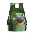 thumbnail image 1 of Disketp Red-Eyed Tree Frog Mochila Ligera e Impermeable, Mochila de Día Resistente para Viajes, Senderismo y Uso Diario para Hombre y Mujer, 1 of 7