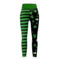 thumbnail image 4 of Gunia Women's Activewear Leggings High Waist Tights St. Patricks Day Good Luck Paddy Stripes Pants For Running Pilates Outwear, 4 of 9