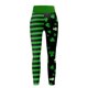 thumbnail image 3 of MKLEKYY Ropa deportiva para mujer, pantalones ajustados con estampado de rayas verdes de buena suerte para yoga, correr y gimnasio, 3 of 4