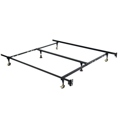 Costway Metal Bed Frame Adjule Queen Full Twin Size W Center Costway Metal Bed Frame Adjule Queen Full Twin Size W Center Support
