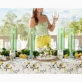 thumbnail image 4 of HofferRuffer Glass Hurricane Candle Holder, Set of 3 Taper Candle Stand with 11.8 inch Tall Green Windproof Cover for Wedding Table Centerpiece Decoration Outdoor Party, 4 of 9