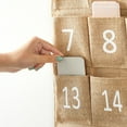 thumbnail image 4 of Juvale Cell Phone Storage for Classroom 30-Row Burlap Pocket Chart - 23.6 x 31 in White Farmhouse Jute - Numbered Phone Caddy & Calculator Holder - Wall-Hanging Classroom Organizer, 4 of 10