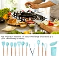 thumbnail image 4 of Juego de utensilios de cocina de silicona LHCER resistentes al calor con recipiente de almacenamiento para hornear cocinar y mezclar, 4 of 9