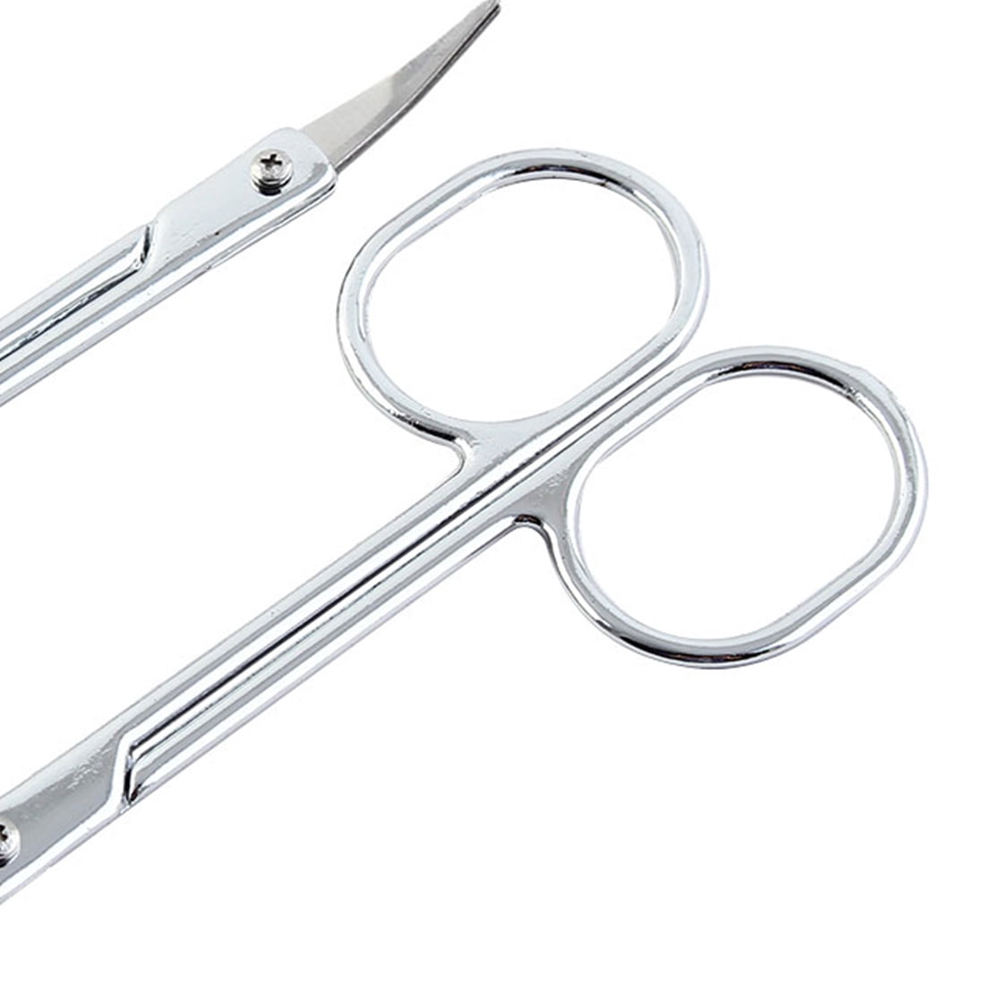 Unique Bargains Beauty Eyebrow Shear Trimming Curved Edge Scissors 2 Pcs