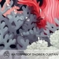 thumbnail image 3 of Coral Bathroom Curtains Shower Curtain Sets - Waterproof, with Hook, Printed, Bathroom Decoration - Curtain Set, 3 of 5