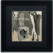 Trademark Fine Art "New York Style II" Canvas Art by Color Bakery Black Matte, Black Frame