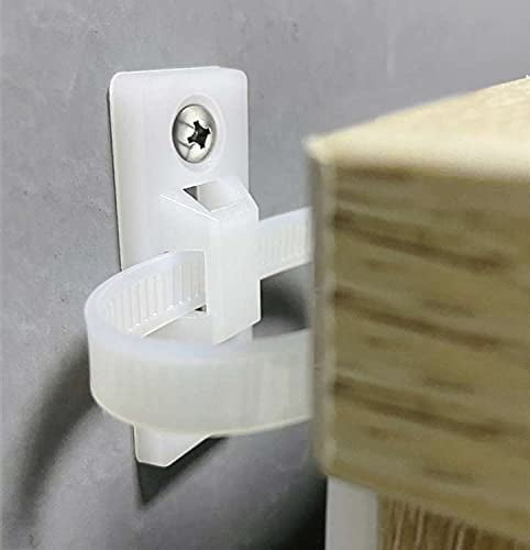 Baby Proofing Furniture Anchor Anti-Tip,12 Pack Child Safety Wall Anchor Furniture Securing Straps Heavy Duty Adjustable