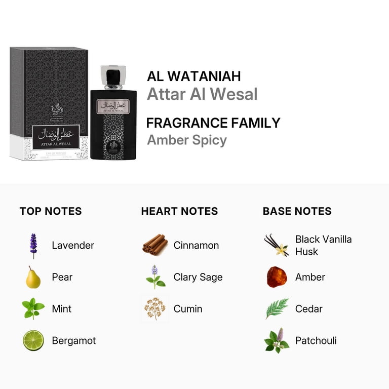 Al Wataniah Unisex Attar Al Wesal EDP Spray 3.4 oz Fragrances