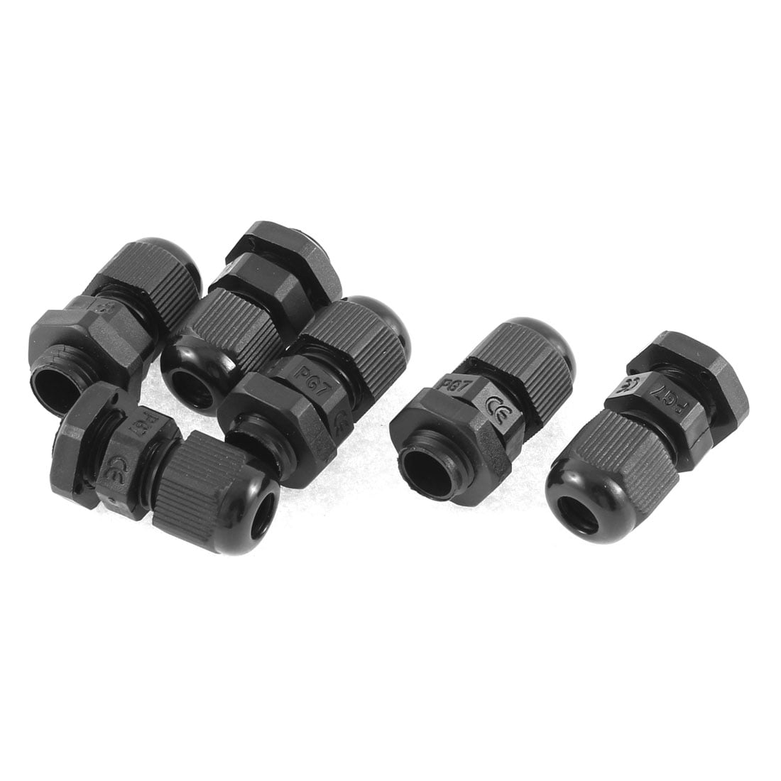 5PCS Waterproof Fixing Gland Connector PG7 for 3.5-6mm Dia Cable Wire NEW