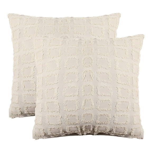 LAMIRO Pillow Cushion 2-Pack -Couch Back Cushions Living Room Sofa Back Cushions with Removable Cover,Grey 18X18 Inch Accent Pillows for Bed,Chair,Window Seat