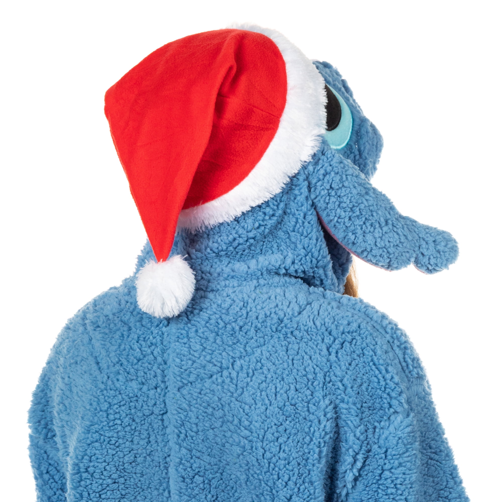Disney Lilo & Stitch Kigurumi Unisex Christmas Santa Hat Women's Costume One Piece Pajama Hooded Union Suit