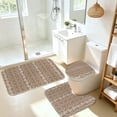 thumbnail image 5 of YHRUWN Boho Floral Shower Curtain Sets with Rugs, 16-Piece Vintage Brown Bathroom Sets with Hooks, Waterproof Fabric Bathroom Decor Set, 5 of 10