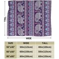 thumbnail image 3 of Sherpa Fleece Throw Blanket, Elephant Purple Bohemia Soft Warmer Throw Blankets for All Season, Lightweight Thermal Flannel Blanket Suit for Couch, Home Bed 50" X 40", 3 of 6