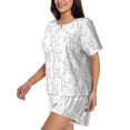 thumbnail image 2 of Susaid Poodle Dog Print Women's Pajama Set, Button-Up Sleepwear with Elastic Waist Shorts, Perfect for Lounging, Yoga, Beach, and Casual Wear-3X-Large, 2 of 7