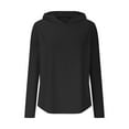thumbnail image 4 of yoeyez Maillot Dermoprotecteur pour Femmes Upf 50+ Protection Uv Manches Longues Chandails d'Entraînement contre le Soleil Coupe Sèche Randonnée Chandail de Bain Hauts d'Entraînement avec Poches Noir,P, 4 of 7