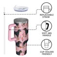 thumbnail image 4 of OBREWU Rottweiler Dogs with Flowers Tumbler with Handle and Lid,Rottweiler Dogs with Flowers 40oz Double Wall Vacuum Insulated Tumbler,Cups Gift for Women and Men, 4 of 7