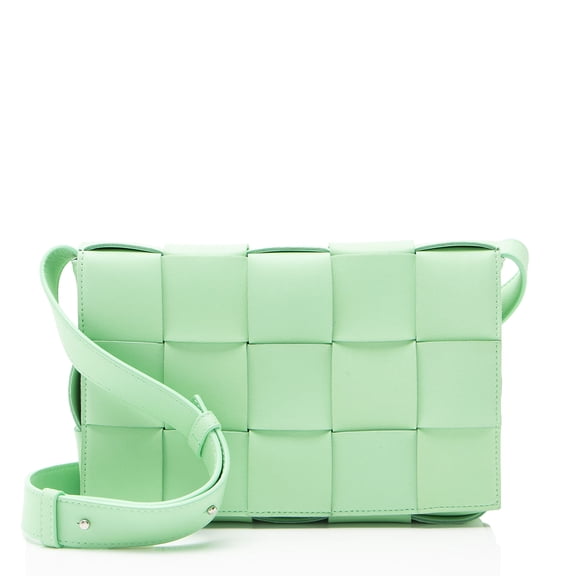 Pre-Owned Bottega Veneta Lambskin Cassette Crossbody