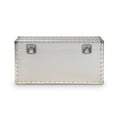 thumbnail image 3 of Baxton Studio Serge French Industrial Silver Metal Storage Trunk, 3 of 5